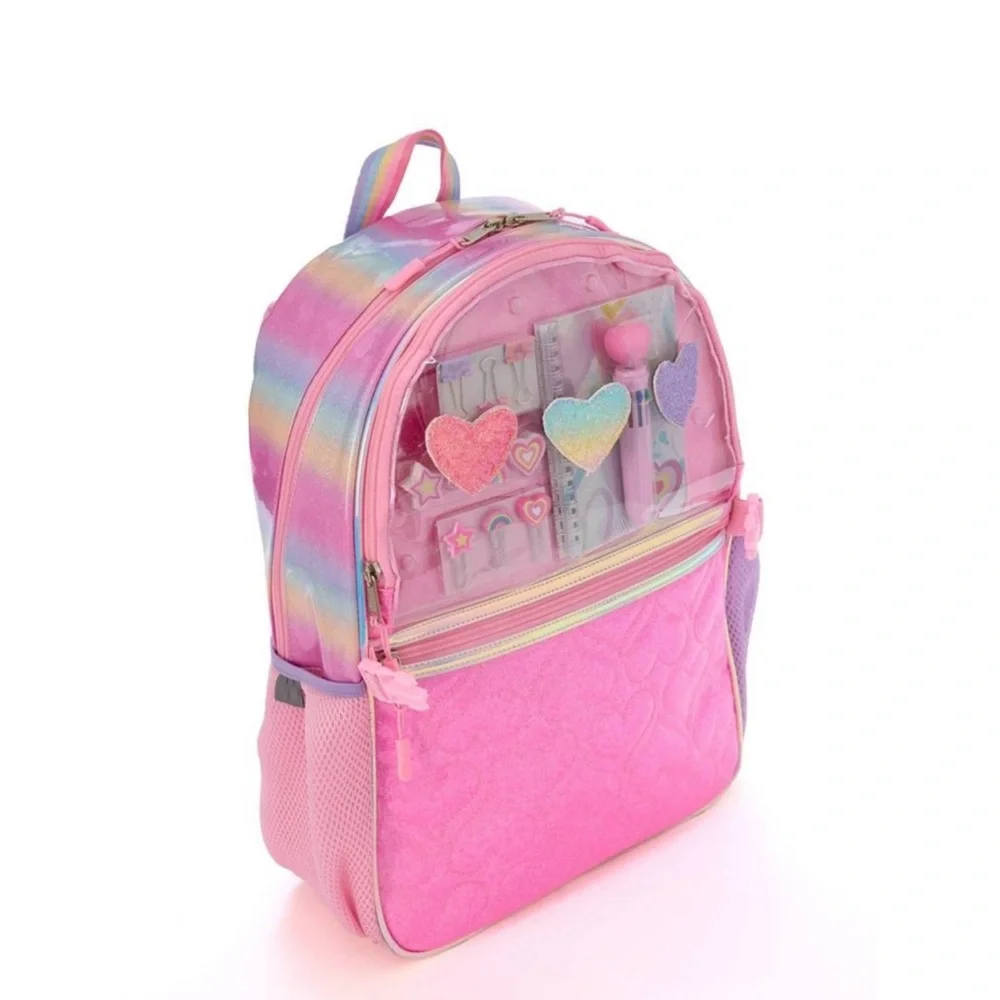 NWT Locker Club Kids Backpack with lunch tote and clear stationery bag